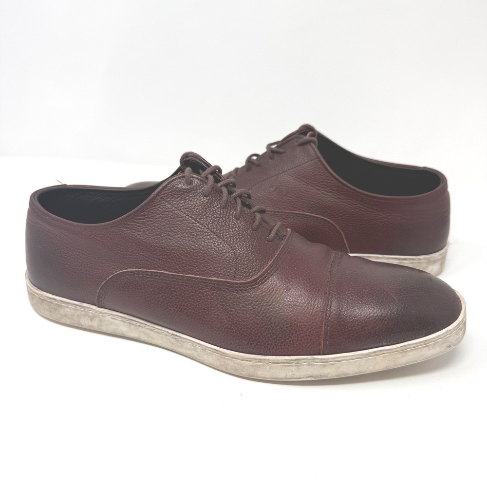 Allen Edmonds Park‎ Avenue Oxford Sneaker Mens 9.5 E Burgundy Leather Cap Toe